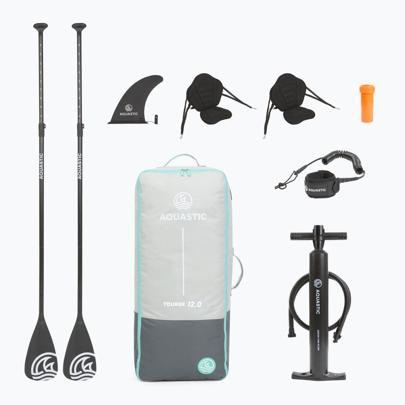 Набір дошка SUP надувна AQUASTIC Tourer 12'0" 2-os green 20