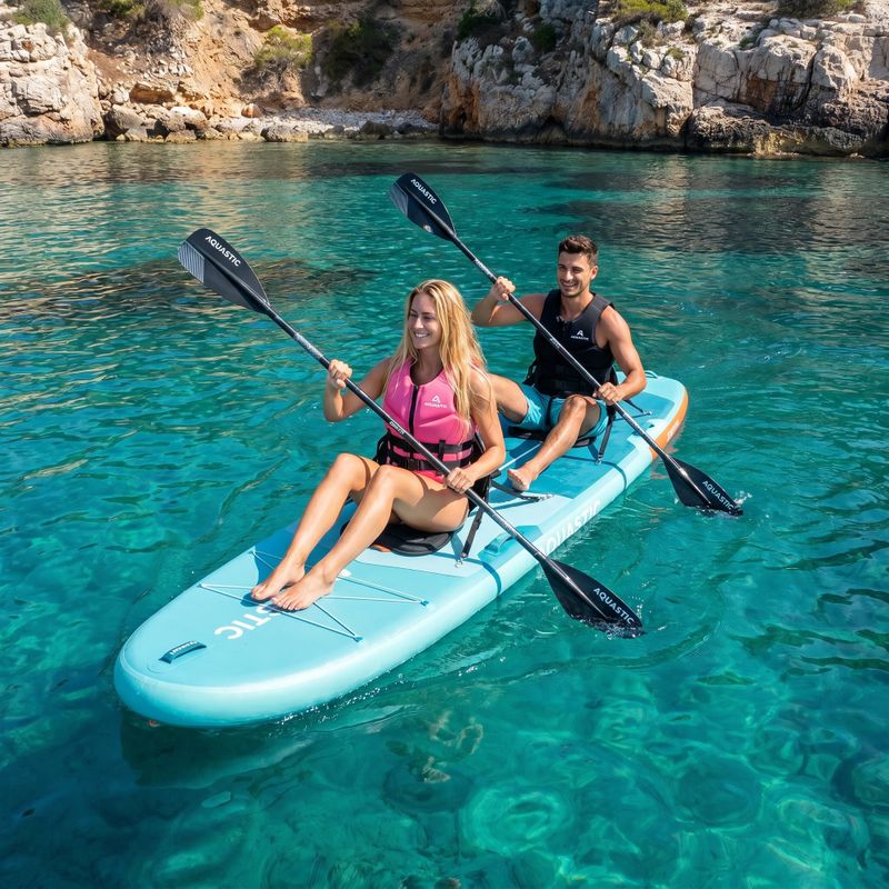 Набір дошка SUP надувна AQUASTIC Tourer 12'0" 2-os зелений 21