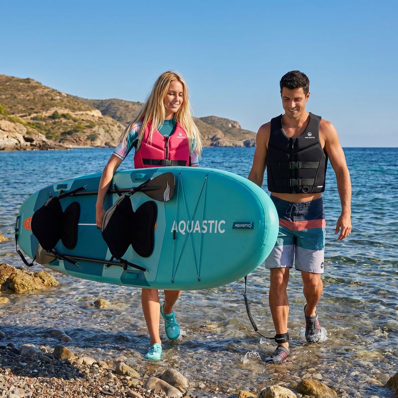 Набір дошка SUP надувна AQUASTIC Tourer 12'0" 2-os зелений 22