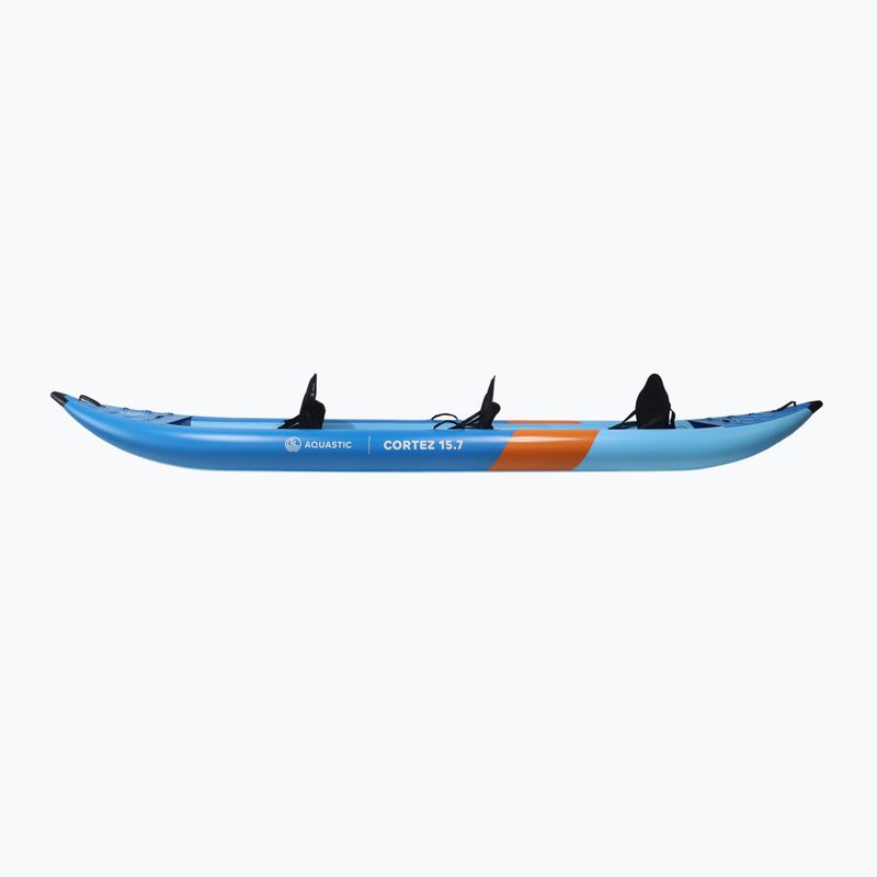 Байдарка надувна тримісна AQUASTIC Cortez 15'7" hybrid blue 5
