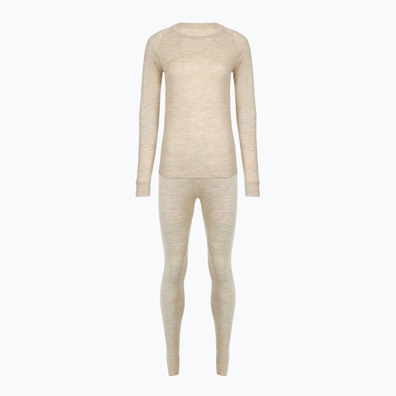 Комплект білизни термічної жіночий WOOLCANO Merino 100% SET0543 бежевий 10