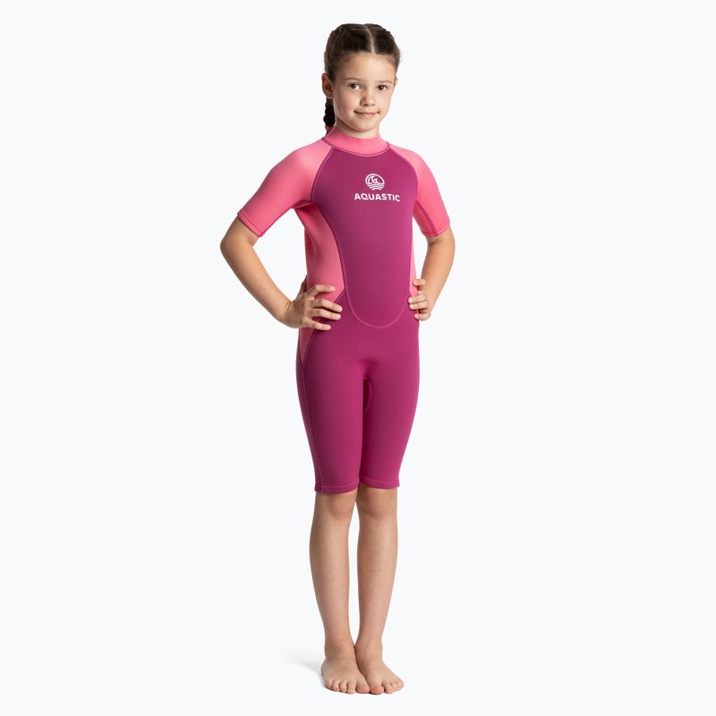 Гідрокостюм дитячий AQUASTIC Wavey Jrg 2 мм рожевий 8