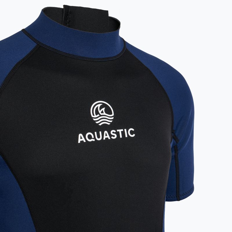 Гідрокостюм чоловічий AQUASTIC Wavey 2 мм чорний/синій 4