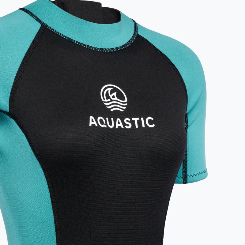 Гідрокостюм жіночий AQUASTIC Wavey WMNS 2 мм чорний/м'ятний 4