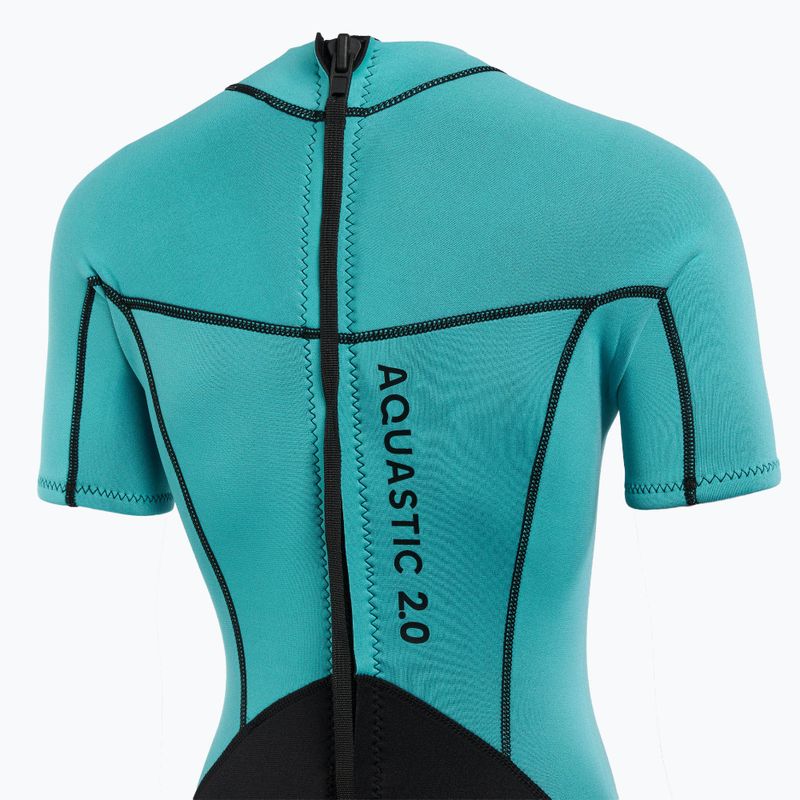 Гідрокостюм жіночий AQUASTIC Wavey WMNS 2 мм чорний/м'ятний 5
