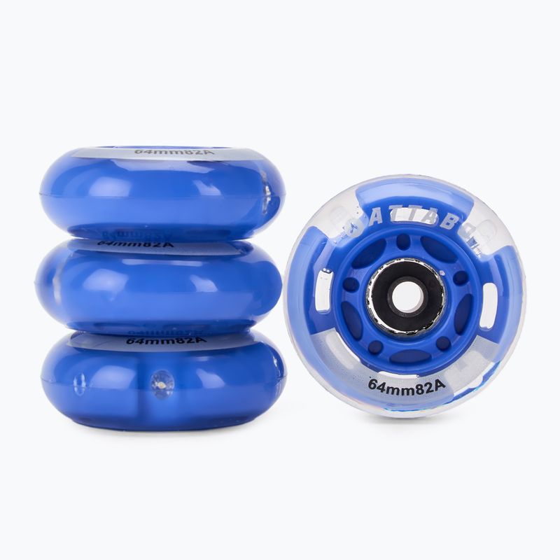 Колеса для роликових ковзанів LED HUMBAKA Flashing Wheels 64 мм 4 шт. білий 2