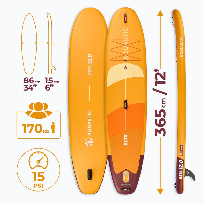 Набір дошка SUP надувна AQUASTIC This 12'0" orange 26