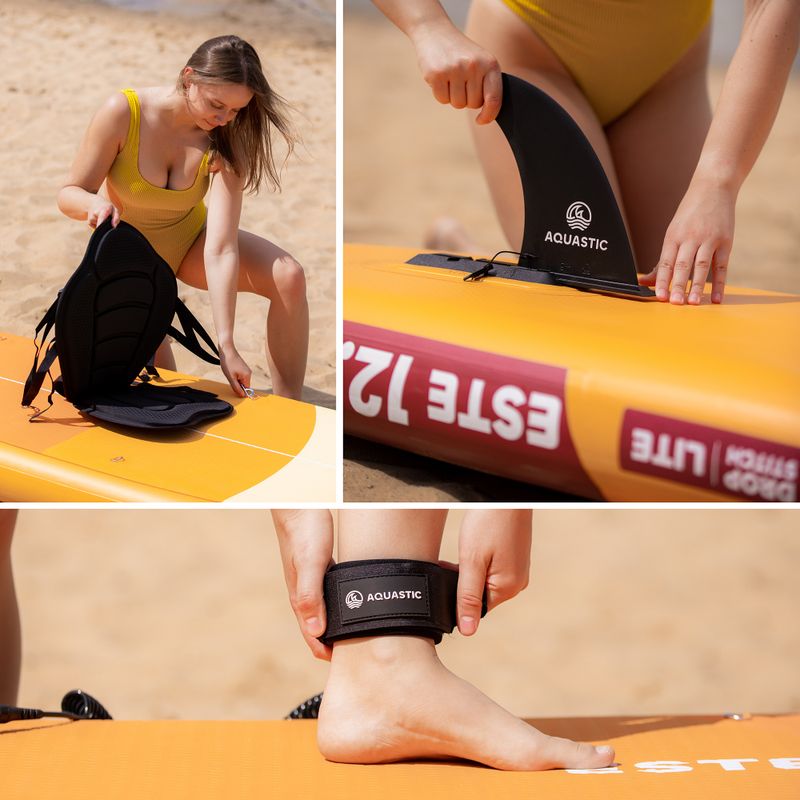 Набір дошка SUP надувна AQUASTIC This 12'0" orange 23
