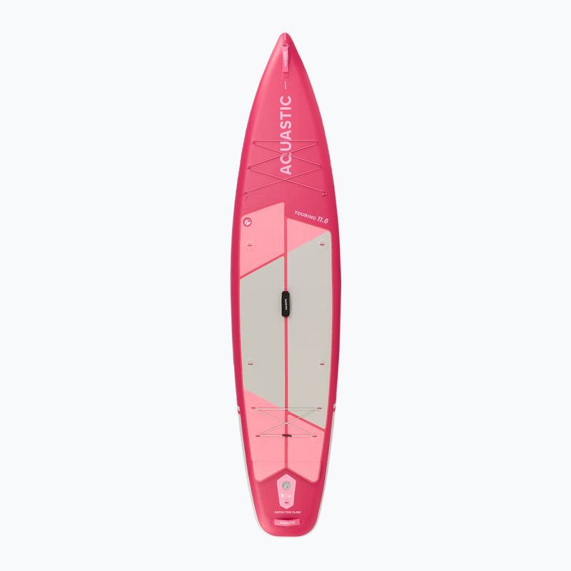 Набір дошка SUP надувна AQUASTIC Touring 11'6" pink 3