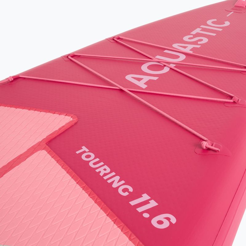 Набір дошка SUP надувна AQUASTIC Touring 11'6" pink 7
