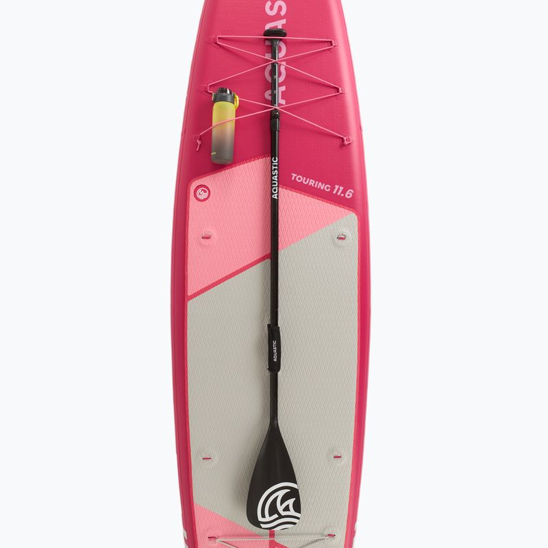 Набір дошка SUP надувна AQUASTIC Touring 11'6" pink 10