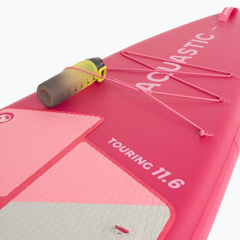 Набір дошка SUP надувна AQUASTIC Touring 11'6" pink 11
