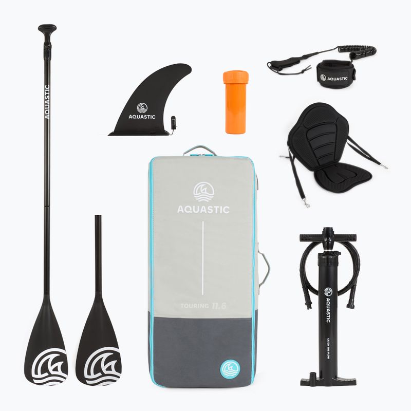 Набір дошка SUP надувна AQUASTIC Touring 11'6" pink 26