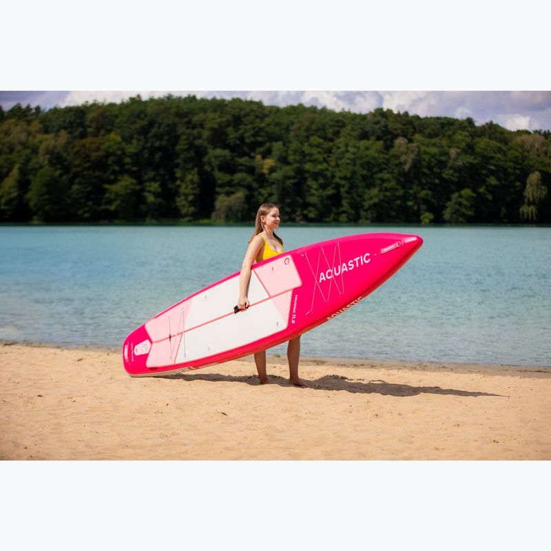 Набір дошка SUP надувна AQUASTIC Touring 11'6" pink 20