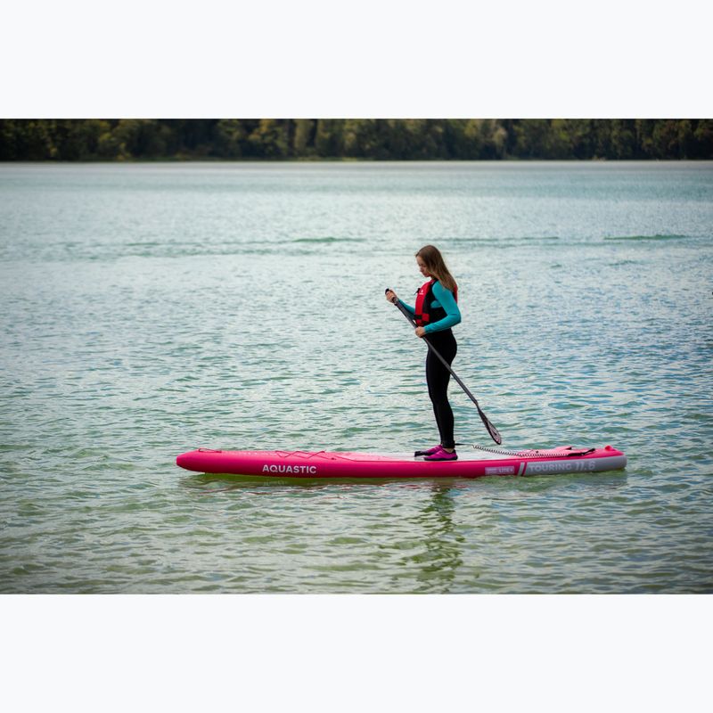 Набір дошка SUP надувна AQUASTIC Touring 11'6" pink 21