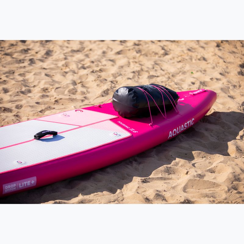 Набір дошка SUP надувна AQUASTIC Touring 11'6" pink 25