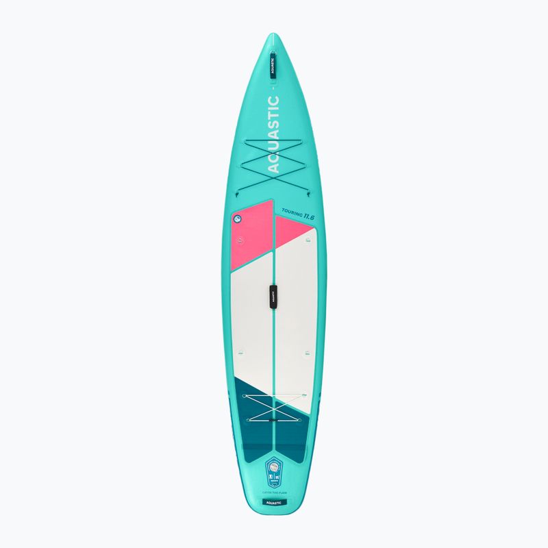 Набір дошка SUP надувна AQUASTIC Touring 11'6" green 3