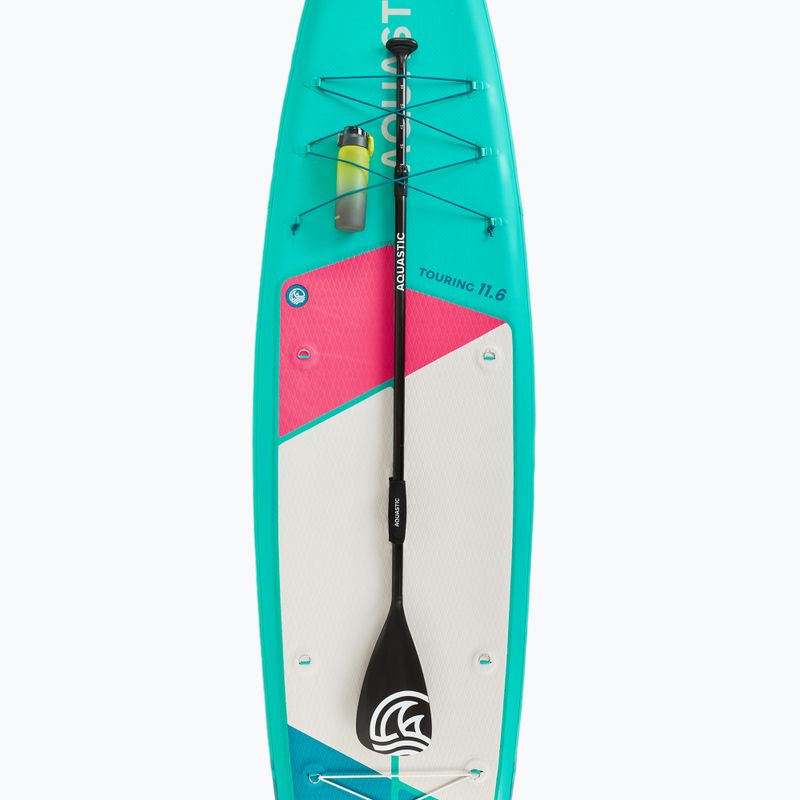 Набір дошка SUP надувна AQUASTIC Touring 11'6" green 15