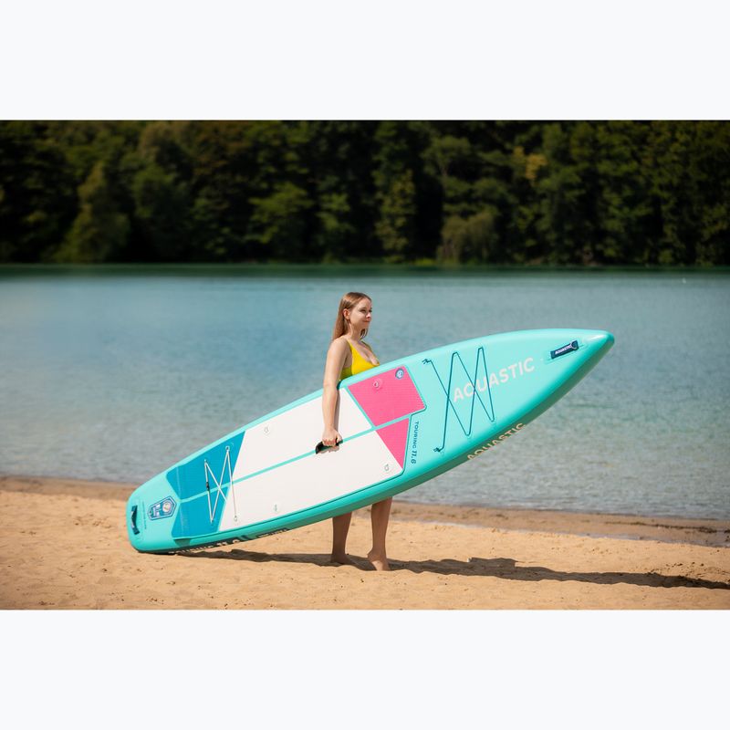 Набір дошка SUP надувна AQUASTIC Touring 11'6" green 21
