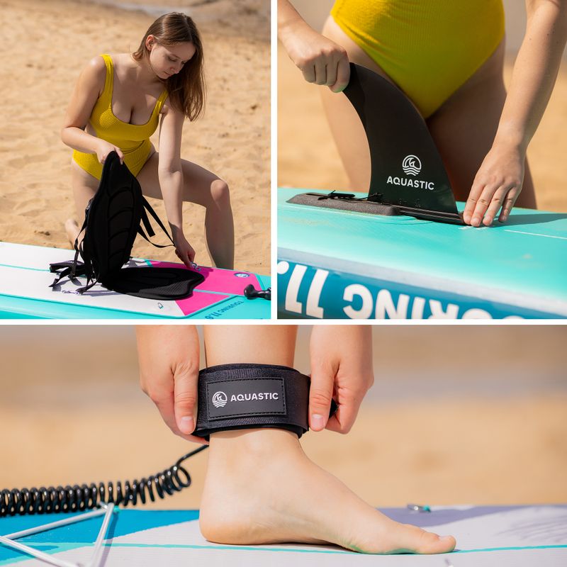 Набір дошка SUP надувна AQUASTIC Touring 11'6" green 24