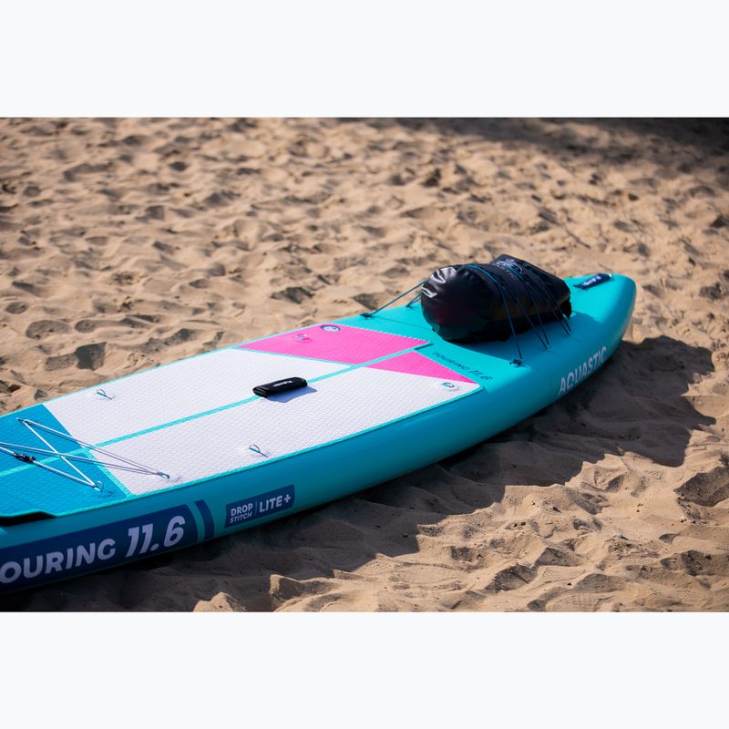 Набір дошка SUP надувна AQUASTIC Touring 11'6" green 25