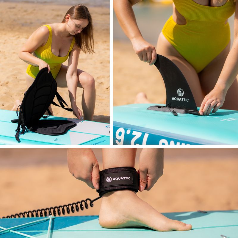 Дошка SUP AQUASTIC Touring 12'6" зелений 21