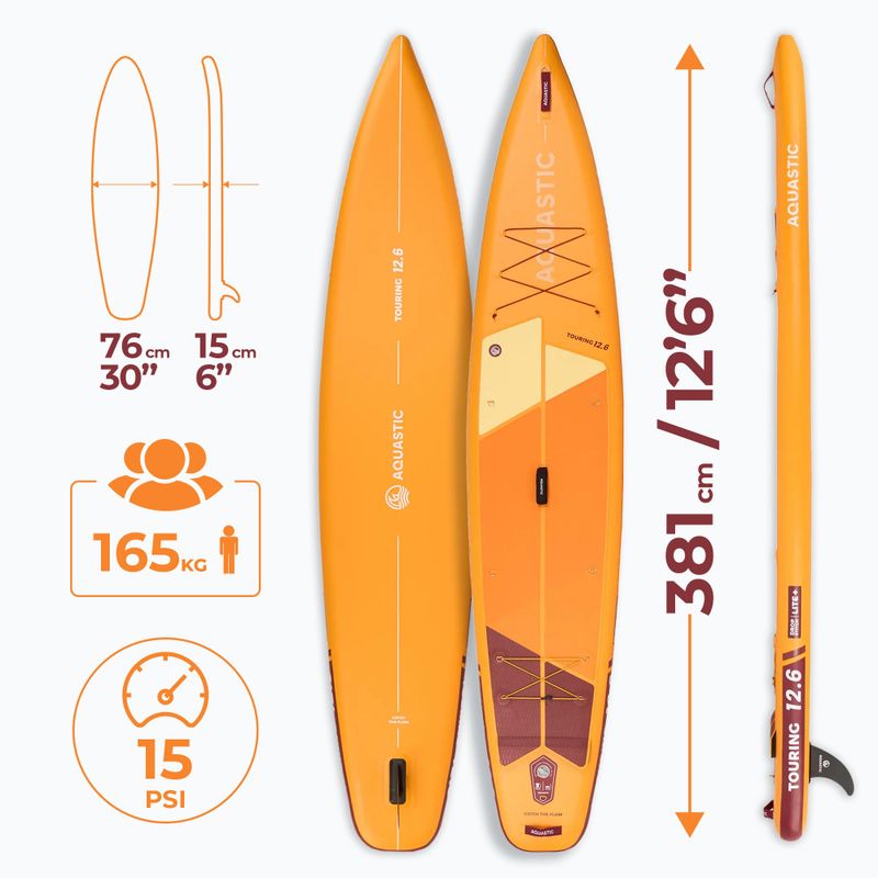 Дошка SUP AQUASTIC Touring 12'6" помаранчевий 20