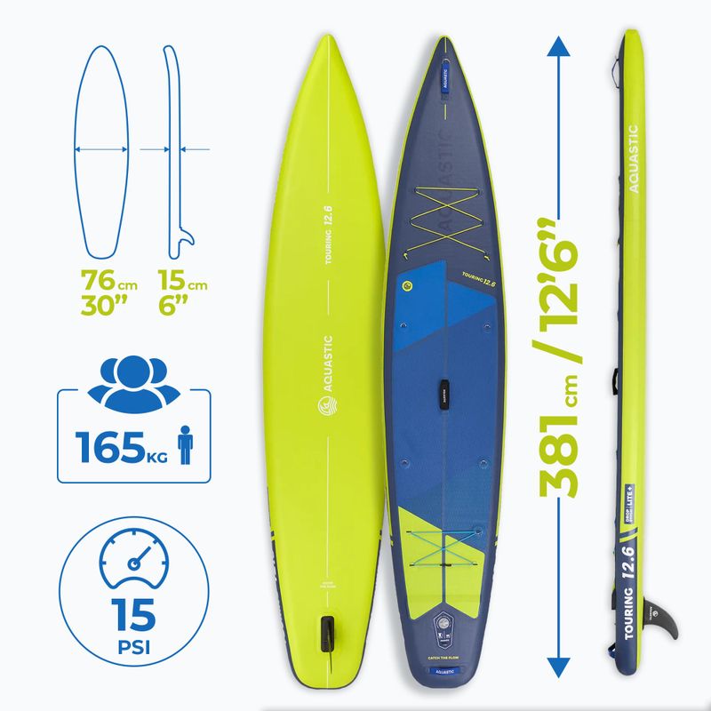 Дошка SUP AQUASTIC Touring 12'6" dark blue 21