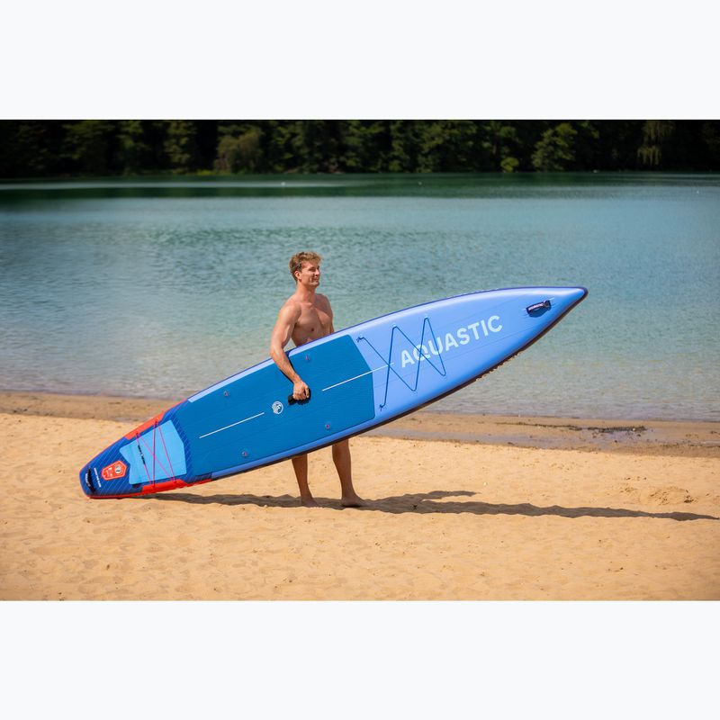 Набір дошка SUP надувна AQUASTIC Touring Pro 14'0" dark blue 19