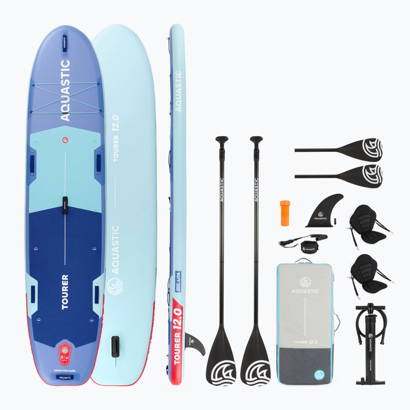 Набір дошка SUP надувна AQUASTIC Tourer 12'0" 2-os blue