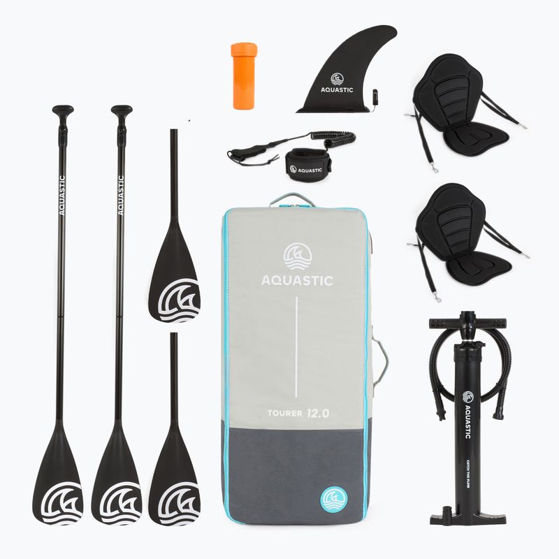 Набір дошка SUP надувна AQUASTIC Tourer 12'0" 2-os blue 19