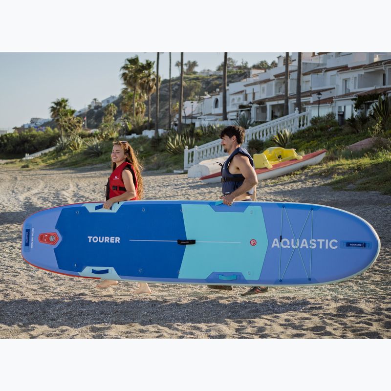 Набір дошка SUP надувна AQUASTIC Tourer 12'0" 2-os blue 21