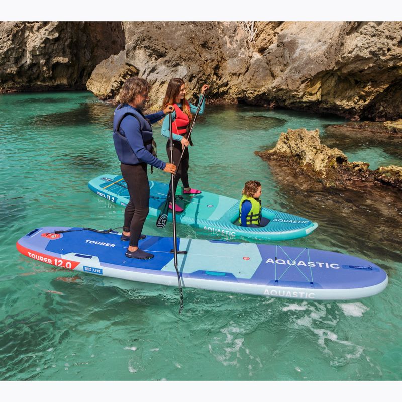Набір дошка SUP надувна AQUASTIC Tourer 12'0" 2-os blue 25
