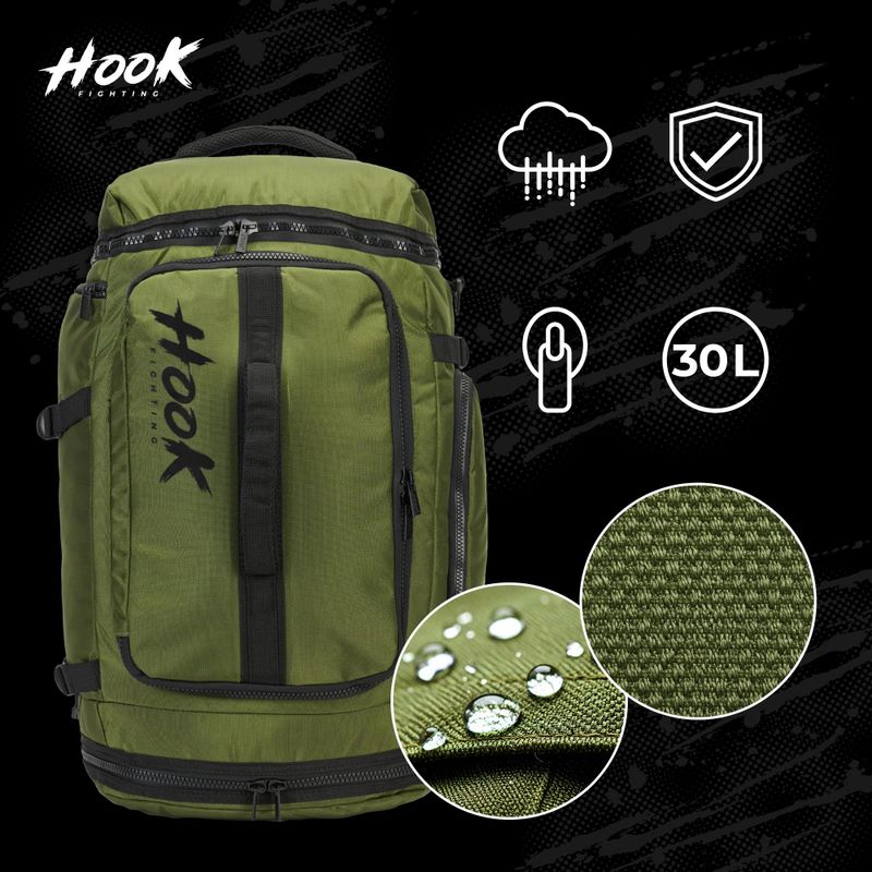 Рюкзак HOOK FIGHTING Training 2в1 Duffel Bag 30 л зелений 2