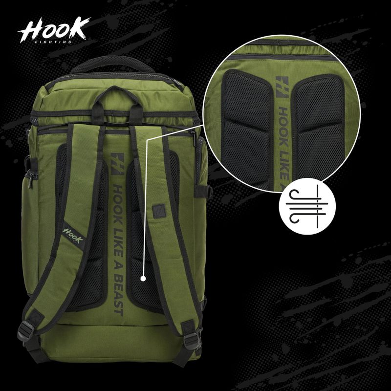 Рюкзак HOOK FIGHTING Training 2в1 Duffel Bag 30 л зелений 18