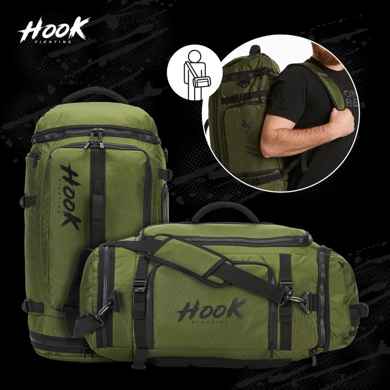 Рюкзак HOOK FIGHTING Camp 2в1 Duffel Bag 41 л зелений 17