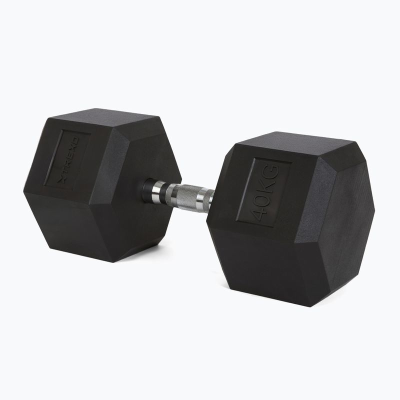 Гантелі прогумовані TREXO Hex 40 кг