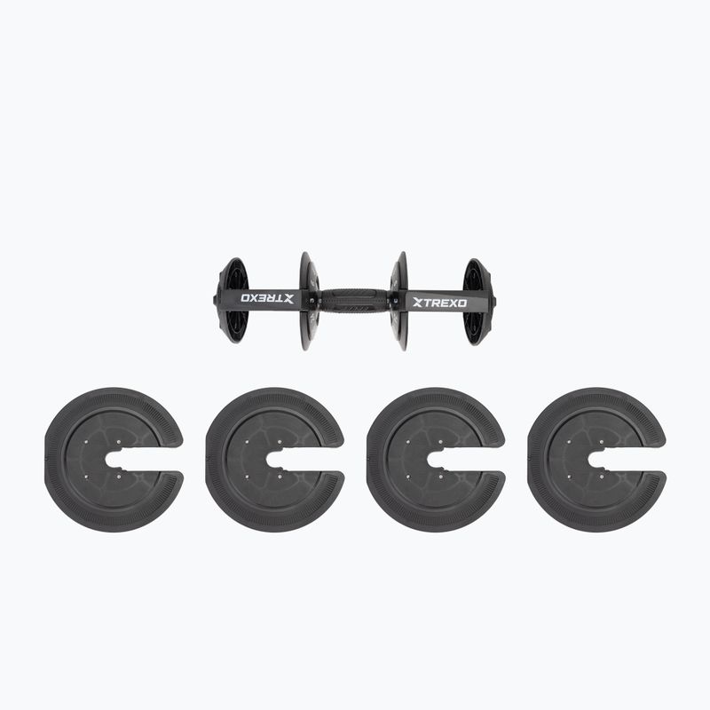 Регульована гантель XTREXO TXO-B4W002 24 кг чорна 11