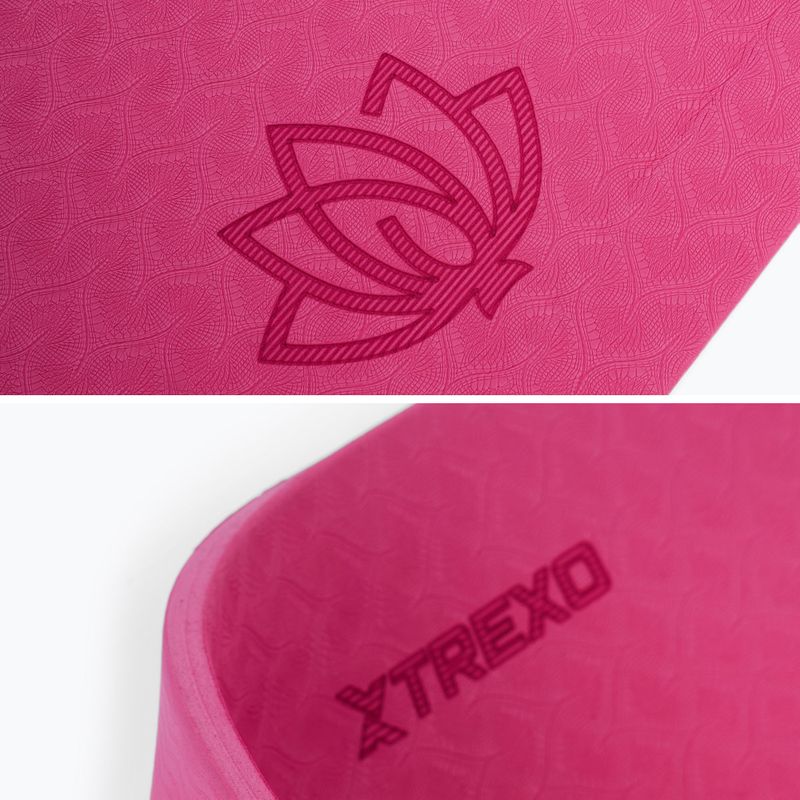 Килимок фітнес TREXO TXO-B4Z002-PK 10 мм рожевий 3