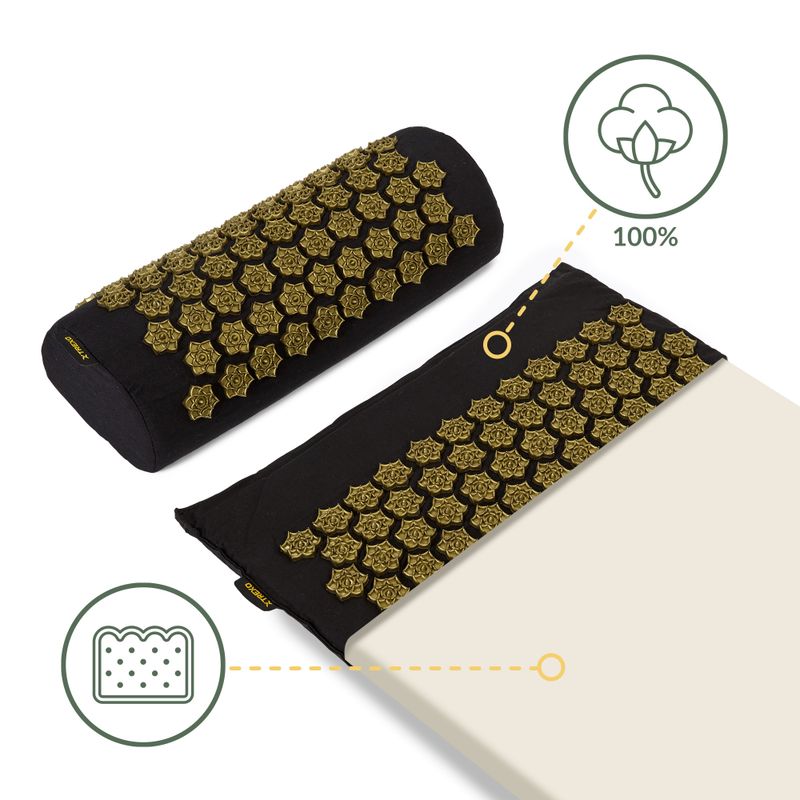 Килимок для акупресури XTREXO з подушкою TXO-B4Z004-BK чорний 8