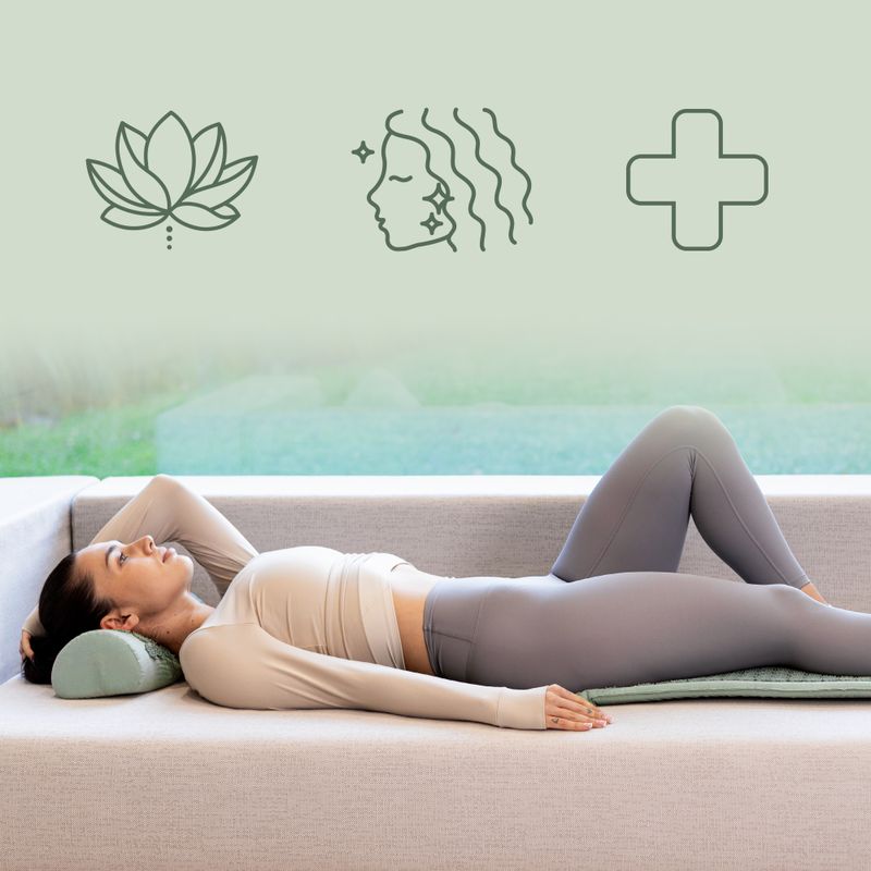 Килимок для акупресури XTREXO великий з подушкою TXO-B4Z005-GN зелений 8