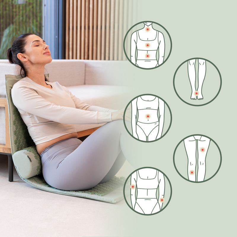 Килимок для акупресури XTREXO великий з подушкою TXO-B4Z005-GN зелений 10