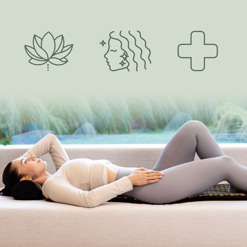 Килимок для акупресури XTREXO великий з подушкою TXO-B4Z005-BK чорний 8