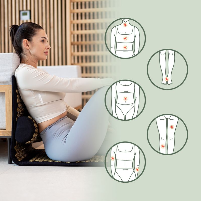 Килимок для акупресури XTREXO великий з подушкою TXO-B4Z005-BK чорний 10