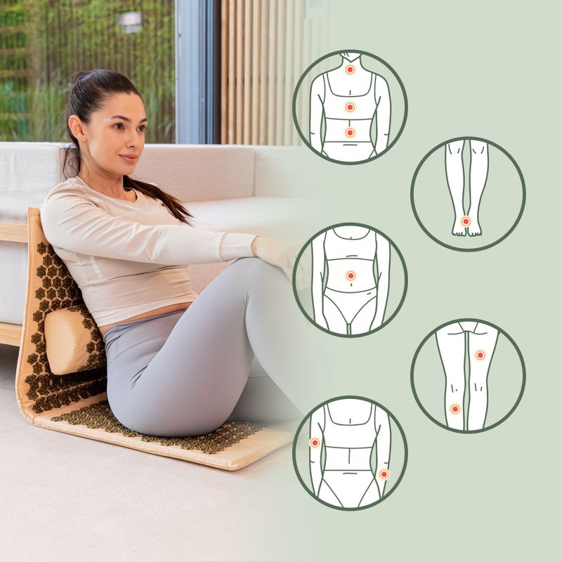 Килимок для акупресури XTREXO великий з подушкою TXO-B4Z005-BZ коричневий 10