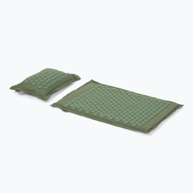 Килимок для акупресури TREXO ECO з подушкою TXO-B4Z006-GN зелений 5