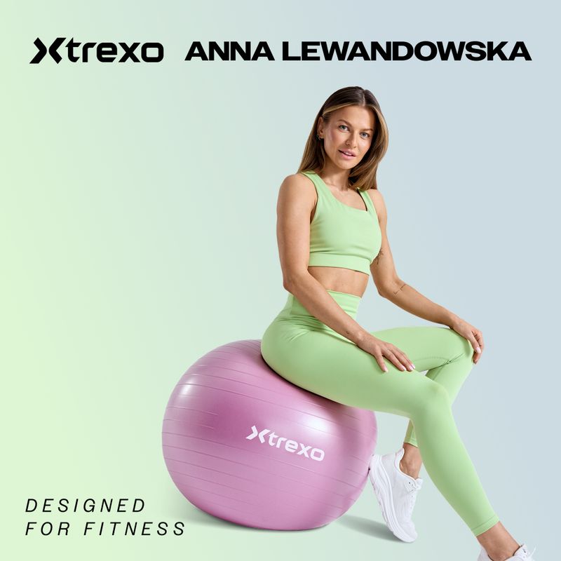 М'яч гімнастичний для масажу XTREXO TXO-B4Z022-GY 75 см сірий 2