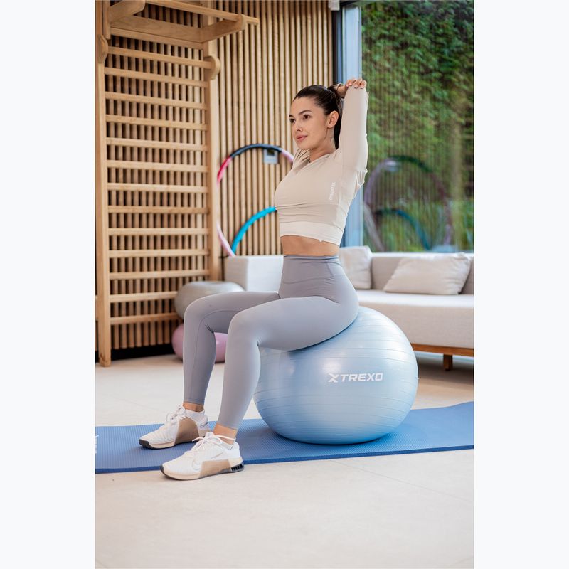 М'яч гімнастичний XTREXO TXO-B4Z008-BL 65 см блакитний 3
