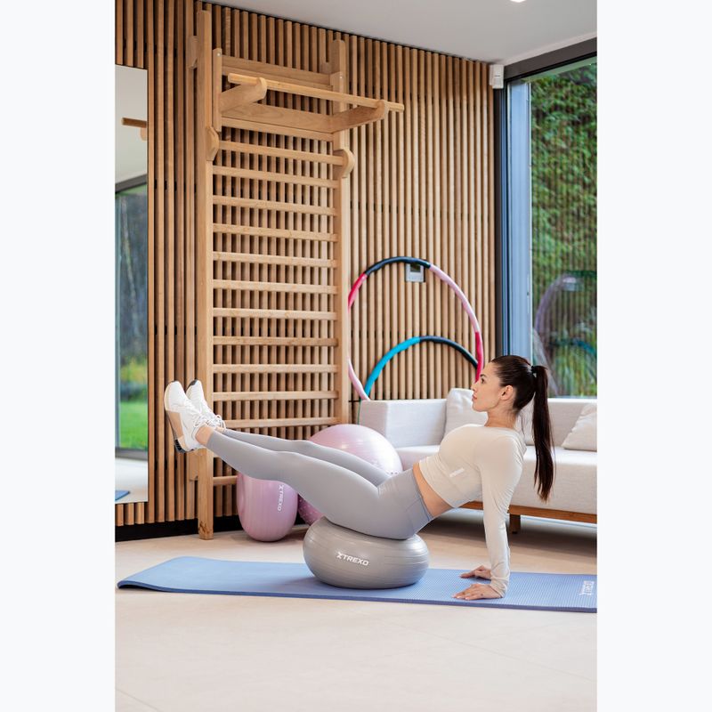 М'яч гімнастичний XTREXO Donut TXO-B4Z073-GY 50 см сірий 3