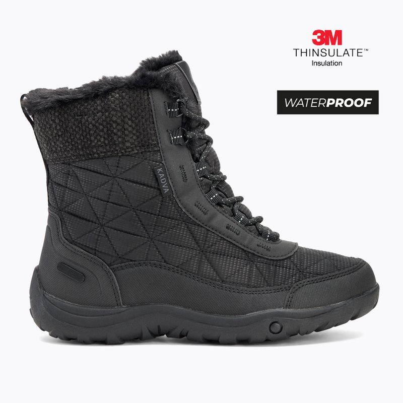 Жіночі зимові черевики KADVA Rava Mid WaterProof 3M Thinsulate чорний 2